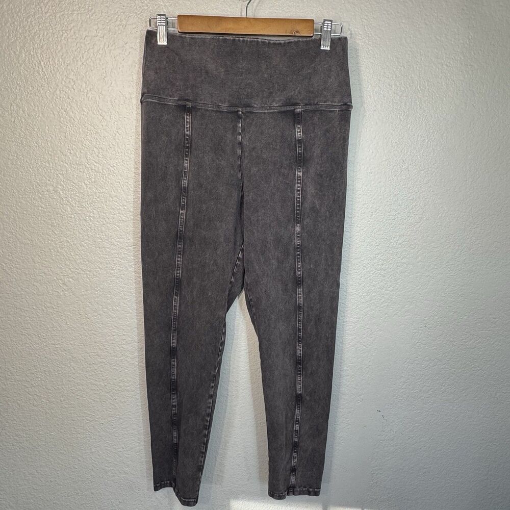 Aerie Offline Legging OG 7/8 Hi Rise Gray Mineral Wash Seamed Athleisure Yoga XL